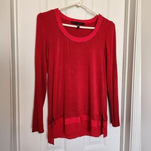 WHBM Red Long Sleeve Top, Size XXS